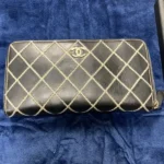 シャネル　ワイルドステッチ　レザーウォレット